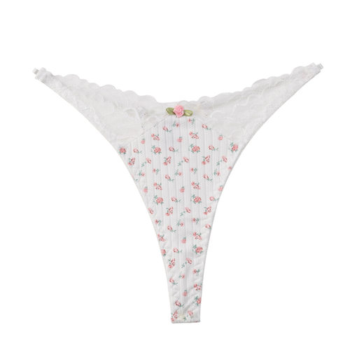 Women's lace thin strap thong, sweet style underwear