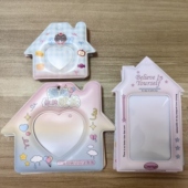 卡套定制异形房子pvc皮质3寸小卡透明双面来图学生校园卡2寸挂件