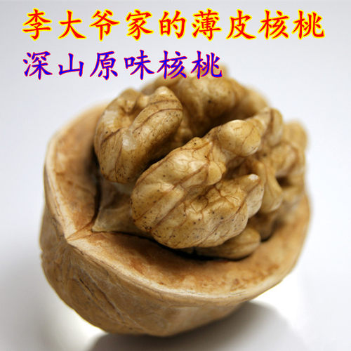 2025年新陕西特产薄皮核桃 野生延安黄龙核桃大核桃185纸皮核桃