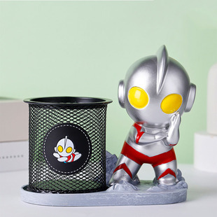 奥特曼笔筒儿童男孩男生创意小学初中高中生笔桶收纳盒大容量桌面