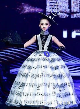 出租出售高端定制儿童音符礼服