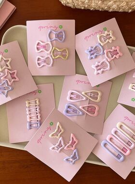 儿童发夹卡爱刘海前额边夹女侧边碎发小卡子发饰bb夹五星骨头新款