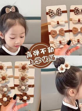 儿童可爱ins花朵蝴蝶结发绳发圈女童扎头发皮筋高弹力小女孩头绳