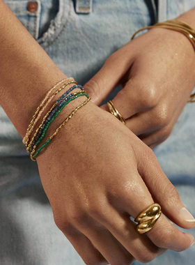 ACCSEE 手链双层手链串珠手链女气质精致百搭