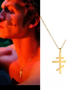 巅峰对决 康纳·斯托瑞Connor Storrie同款东正十字吊坠项链潮圈