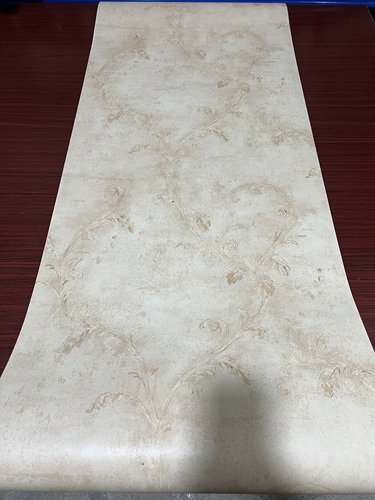 美式复古壁纸法式轻奢壁纸米灰欧式花纹客厅卧室书房背景纯纸墙纸