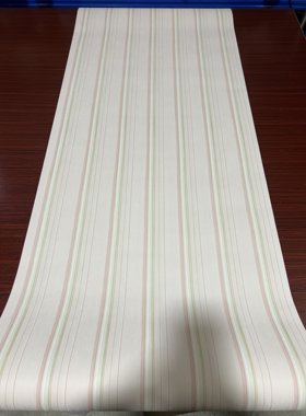 美式复古壁纸田园风格浅粉色条纹大面积女孩房壁纸客厅卧室壁纸