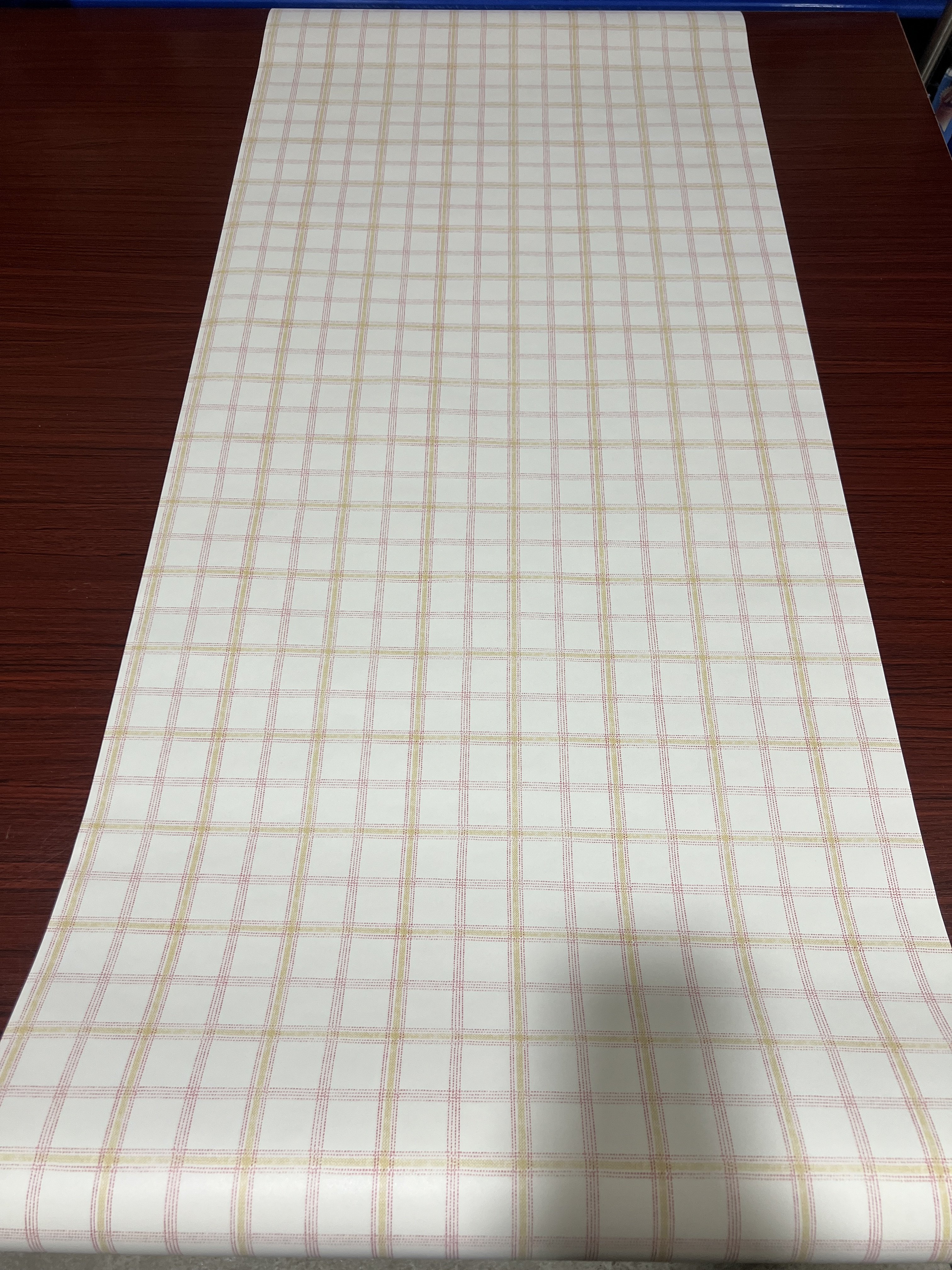 美式复古壁纸苏格兰格子壁纸英伦风粉色格纹大面积卧室上下墙墙纸