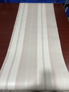 美式壁纸法式轻奢壁纸粉灰竖条纹壁纸客厅卧室书房大面积纯纸壁纸