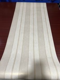 美式复古壁纸黄灰色珠光条纹大面积满贴客厅卧室书房背景纯纸壁纸