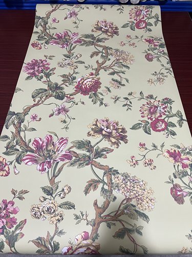 绝版进口墙纸美式复古壁纸法式花卉壁纸客厅卧室书房背景纯纸壁纸