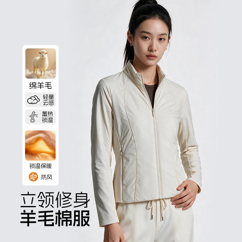 冬季外套女棉服立领修身户外运动保暖棉衣小蛮腰轻薄女式短款夹克