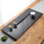 整块乌金石茶盘家用简约石头大茶台抛光现代石材轻奢茶具2025新款