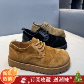 低帮2025秋季 复古真皮系带大头鞋 新款 马丁靴男款 工装 鞋 百搭休闲鞋