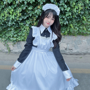 Cosplay 黑白经典 女佣长裙 日系制服 可爱日常 连衣裙 女仆装