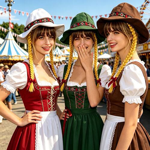 慕尼黑 Oktoberfest 主题帽子 节日氛围感 可搭配 Dirndl 连衣裙