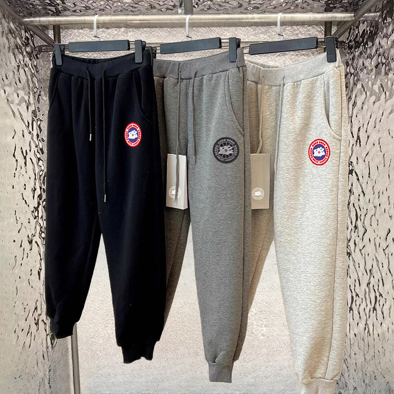 大鹅加绒卫裤男加厚束脚裤宽松