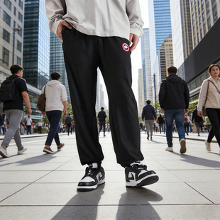 男生直筒宽松工装 新款 裤 户外登山裤 潮 大鹅休闲裤 冲锋裤 子男25春季