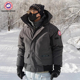 2025冬季 防寒保暖东北外套 工装 新款 大鹅飞行员夹克羽绒服男01短款