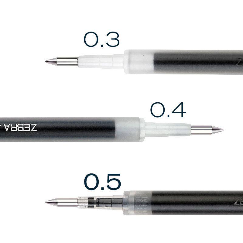 日本zebra斑马笔芯黑按动中性笔笔芯jf-0.5/mjf-0.5jlv速干替芯