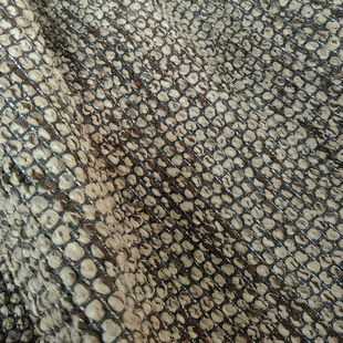 理查德椅侘寂风咖色棉麻立体肌理纹高端沙发布色织提花布面料手工