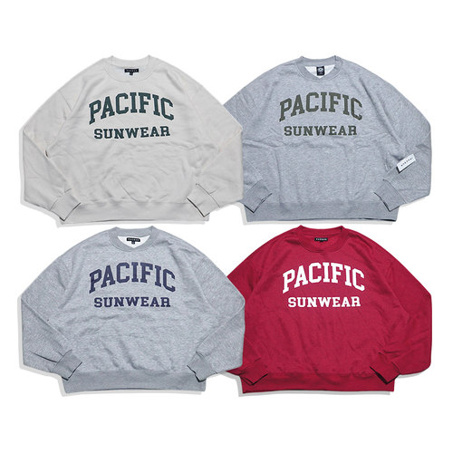 这个衣服费布料！正品美潮 PACSUN 美式街头字母抓绒廓形圆领卫衣