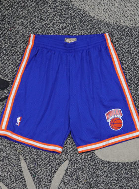美潮街头 MITCHELL&NESS 纽约尼克斯联名91-92赛季复古篮球短裤