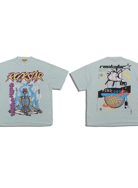 美潮街头潮牌 civilized 男女休闲轻薄弹力大印花宽松短袖T恤