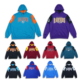 福利 全刺绣 特价 美潮休闲NFL橄榄球拼色连帽抓绒宽松卫衣
