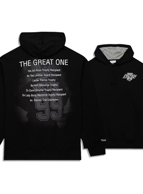 正品美潮 mitchell&ness X NHL洛杉矶国王队联名名人堂街头卫衣
