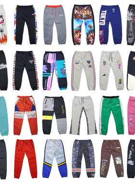 杂款美潮合集! REASON 美式街头滑板印花抓绒休闲运动长裤卫裤