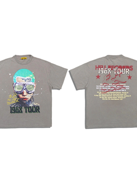 美潮街头潮牌 civilized 男女休闲轻薄弹力大印花宽松短袖T恤