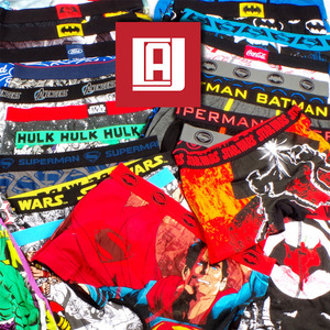 出口美单男士漫画卡通平角贴身内裤 漫威复仇者联盟星球大战超人