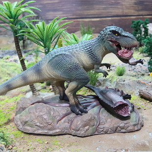 侏罗纪 仿真恐龙模型暴虐蹲姿金刚霸王龙 儿童手办摆件玩具