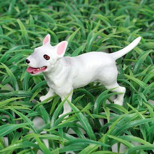 仿真实心野生动物模型牛头梗 斗牛犬 宠物狗儿童手办塑胶玩具摆件