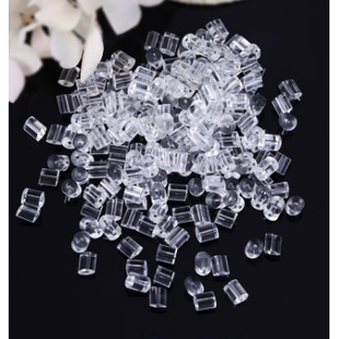 耳饰耳堵环保透明圆柱形耳堵防掉耳钉皮堵后塞diy饰品配件