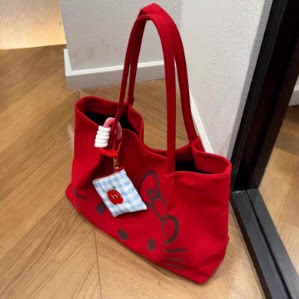 大容量新款帆布包HelloKitty托特可爱学生斜挎ins单肩手提通勤包