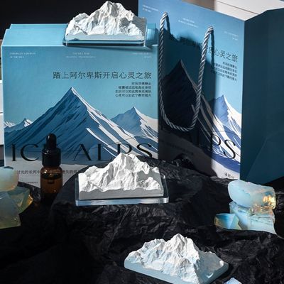 冰川香薰生日礼物女送男生小众高级感扩香石无火香薰礼盒桌面摆件