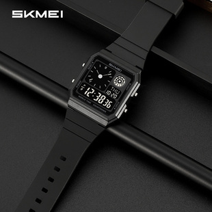 时刻美手表男款防水休闲点子多功能方块手表虚拟指针学生时尚手表