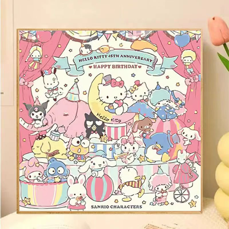 钻石画三丽欧大家族2026新款卡通带框手工diy儿童贴画十字绣礼物,居家布艺,钻石绣,淘宝优惠券,粉丝福利购,淘宝优惠卷