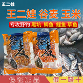 合川三把半王二娃谷麦饵料江河野钓鲤鱼草鱼青鱼麦谷钓饵底窝料