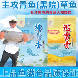 迅雷青拂青手飘雪青黑坑垂钓打窝颗粒专攻黑鲩青鱼草鱼饵料打窝料