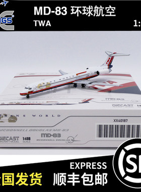 JC WINGS 1:400 MD-83 美国环球航空 EI-BWD XX40187 飞机模型