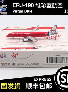 JC Wings 1:400 ERJ-190AR 维珍蓝航空 VH-ZPI XX40126 飞机模型