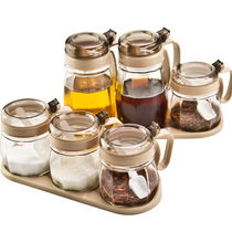 .厨房用品调料盒套装家用组合装玻璃佐料盒调味罐油壶盐罐调味瓶