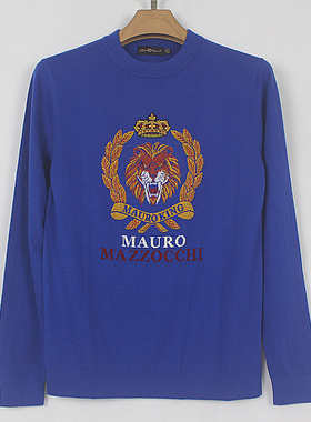 ML25秋冬新款 男士 贴身穿 圆领 蓝色 羊毛 保暖百搭毛衣09222