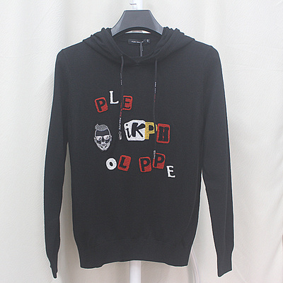 25秋冬新款 男士 连帽 羊毛黑色 保暖百搭 时尚休闲针织卫衣12311