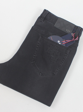 GLL 男士春夏 修身小脚 高弹力 黑色  吊牌1090  时尚牛仔裤02281