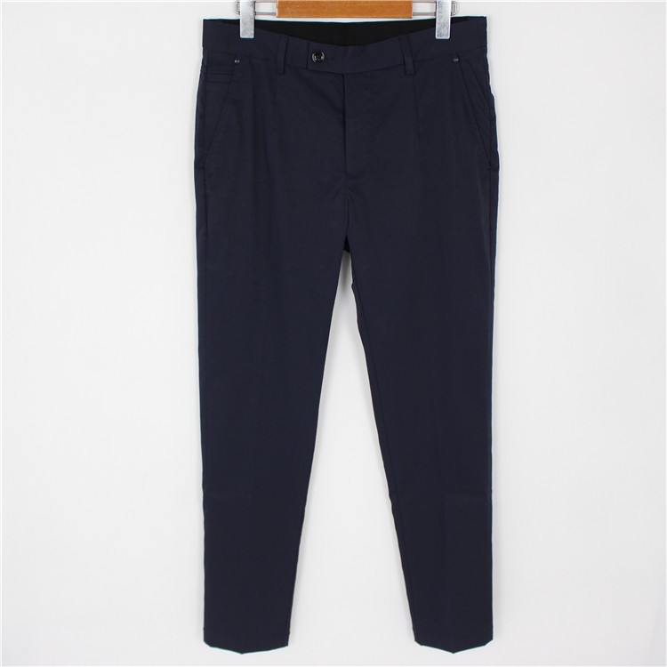 LKDL男士 夏款  弹力 修身 深蓝色  透气抗皱 商务休闲裤07041