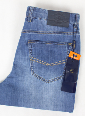 GLL 男装 修身 弹力 柔软  夏款牛仔裤04081